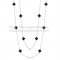 Van Cleef & Arpels Vintage Alhambra Necklace White Gold 10 Motifs With Black Agate Mother Of Pearl