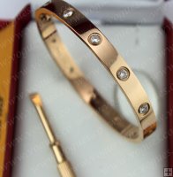 New Arrival Cartier Love Bracelet Pink Gold 10 Diamonds B6038217