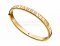 Cheap BVLGARI BVLGARI Bangle Bracelet in Yellow Gold with Diamonds
