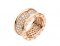 Replica Bvlgari B.zero1 4-Band Ring Pink Gold with Pave Diamonds