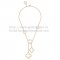 Van Cleef & Arpels Magic Alhambra Necklace Pink Gold 6 Motifs With White Mother Of Pearl