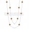 Van Cleef & Arpels Vintage Alhambra Necklace White Gold 10 Motifs With Tiger's Eye Mother Of Pearl