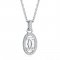 Cartier Logo Double C Necklace In White Gold With Diamonds