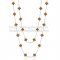 Van Cleef & Arpels Vintage Alhambra Necklace White Gold 20 Motifs With Tiger's Eye Mother Of Pearl