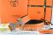 Hermes Reversible Belt Orange/Black Togo Calfskin With 18k Silver Wave Stripe H Buckle