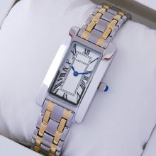 Cartier Tank Americaine small watch replica two-tone 18K yellow gold and steel