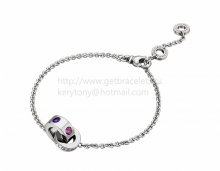 Replica BVLGARI BVLGARI Bracelet in White Gold with Amethysts and Pink Tourmalines
