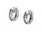 Replica Bvlgari B.zero1 Small White Gold and Pave Diamond Hoop Earrings