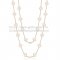 Van Cleef & Arpels Vintage Alhambra Necklace Pink Gold 20 Motifs With White Mother Of Pearl