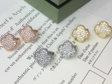 Van Cleef & Arpels Magic Alhambra Earrings With Pave Diamond 3 Colors