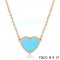 Cheap Van Cleef & Arpels Alhambra Heart Necklace In Pink Gold