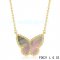 Replica Van Cleef & Arpels Sweet Alhambra Butterfly Necklace In Yellow Gold