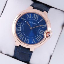 Ballon Bleu de Cartier extra large watch blue dial 18K pink gold