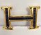 Hermes Reversible Belt 18k Gold With Blue Diamonds H Buckle