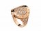 Copy BVLGARI BVLGARI Pink Gold Ring with Pave Diamonds AN854862