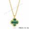 Cheap Van Cleef & Arpels Magic Alhambra Necklace In Yellow Gold With Malachite