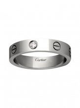 Replica Cartier Love Wedding Band 18K White Gold Love Ring With 1 Diamonds B4050500