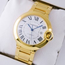 Ballon Bleu de Cartier W69005Z2 large watch replica 18K yellow gold