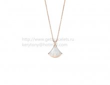 Replica Bvlgari Divas' Dream Necklace in Rose Gold with Mother of Pearl and Diamond