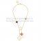 Van Cleef & Arpels Magic Alhambra Necklace Yellow Gold 6 Motifs With White Gray Mother Of Pearl