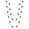 Van Cleef & Arpels Vintage Alhambra Necklace Yellow Gold 20 Motifs With Lapis Stone Mother Of Pearl