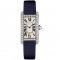 Cartier Tank Americaine diamond small watch for women WB707331 steel blue satin strap