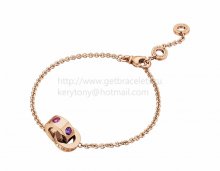 Replica BVLGARI BVLGARI Bracelet in Pink Gold with Amethysts and Pink Tourmalines