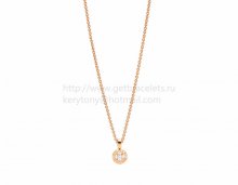 Fake BVLGARI BVLGARI Pink Gold Diamond Necklace