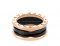 Replica Bvlgari B.zero1 Black Ceramic and Rose Gold Ring