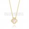 Van cleef & arpels Vintage Alhambra Pendant Yellow Gold White Mother Of Pearl 15mm