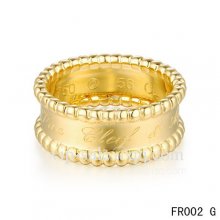 Replica Van Cleef & Arpels Perlee Signature Ring In Yellow Gold