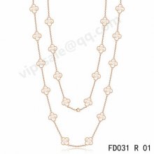 Cheap Van Cleef & Arpels Vintage Alhambra Necklace In Pink Gold With Mother-Of-Pearl