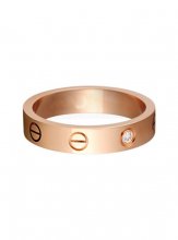 Replica Cartier Love Wedding Bank 18K Pink Gold Love Ring With 1 Diamonds B4050700