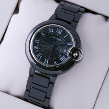 Ballon Bleu de Cartier medium black ceramic watch replica