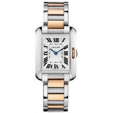 Cartier Tank Anglaise small watch for women W5310036 two-tone pink gold and steel