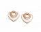 Cheap BVLGARI BVLGARI Cuore Rose Gold Stud Earrings with Mother of Pearl