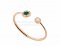 Replica BVLGARI BVLGARI Rose Gold Flip Bracelet Set with Mother of Pearl and Malachite Elements