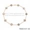 VCA Vintage Alhambra Necklace Pink Gold 10 Motifs Gray Mother of Pearl 45cm