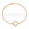 Van Cleef & Arpels Sweet Alhambra Bracelet Pink Gold With White Mother Of Pearl